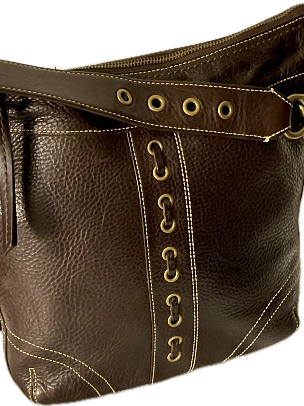 Coach Vintage Chelsea Lace Pebble Leather Convertible Handbag - Picture 10 of 13